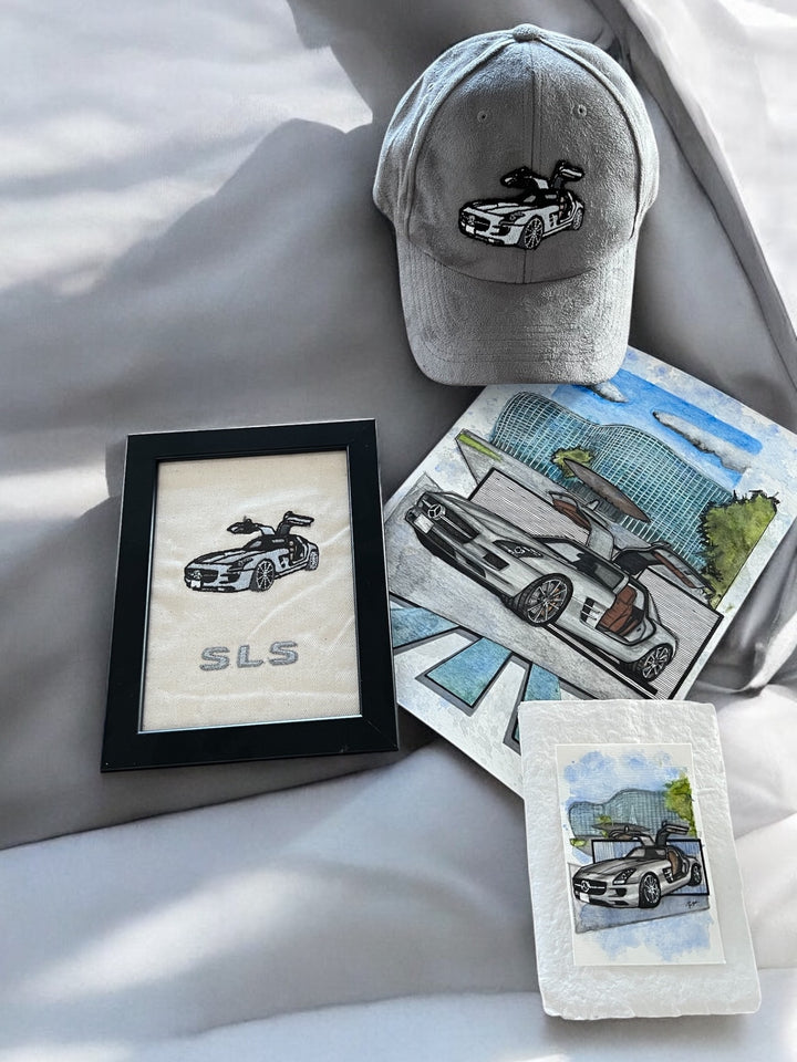 Inspiration from @hawkmercedes0417’s SLS AMG and S580 Maybach| Handmade Artwork-Embroidery Artwork and Ha