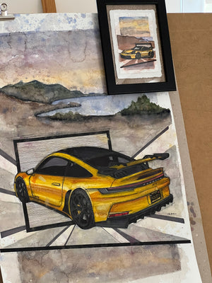 Inspiration from @racinggt3’s 992 GT3| Handmade Artwork