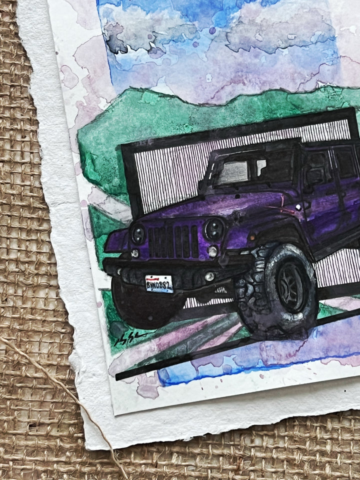 Inspiration from @purple_jeep_girl’s Jeep| Handmade Artwork