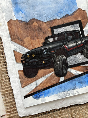 Inspiration from @off_path_jeeps’s Gladiator| Handmade Artwork
