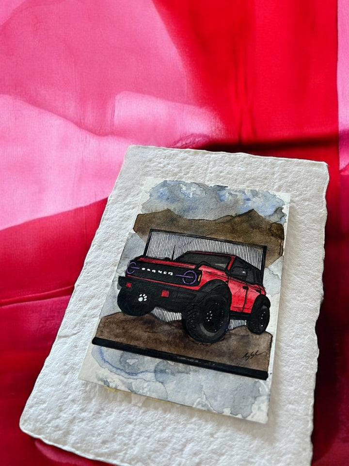 Inspiration from @chief_bronco24’s Bronco| Handmade Artwork