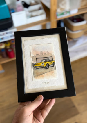 BESPOKE | Framed Handmade ARTWORK For Your Car (A6 Size)