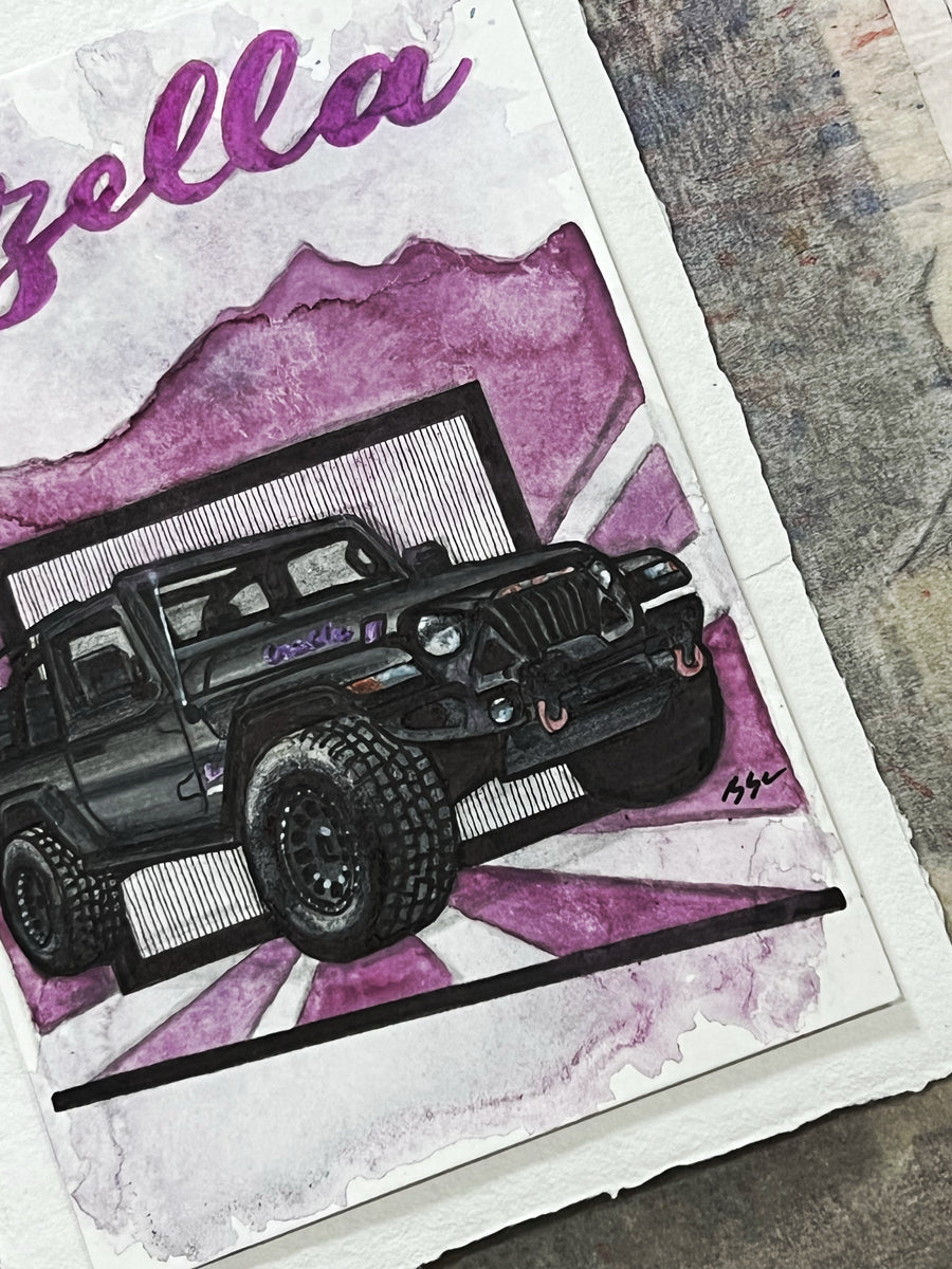 Inspiration from @ozellaontheloose’s Jeep | Handmade Artwork
