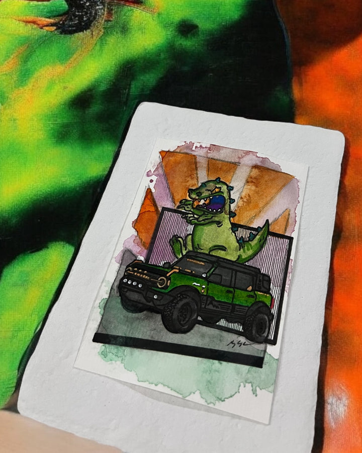 Inspiration from @reptar.the.green.bronco’s Bronco| Handmade Artwork