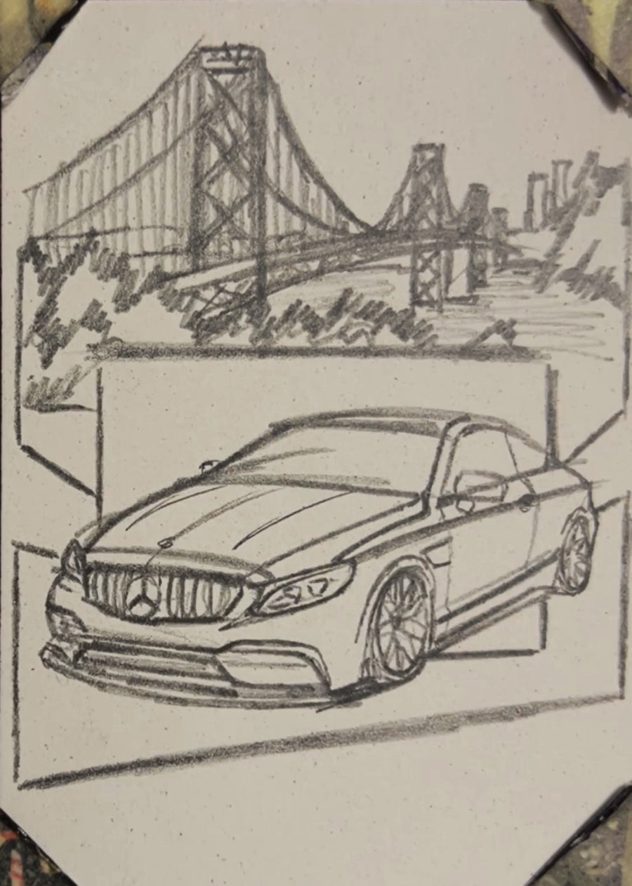 Inspiration from by @ghstu63’s C63| Handmade Charcoal Pencil Sketch