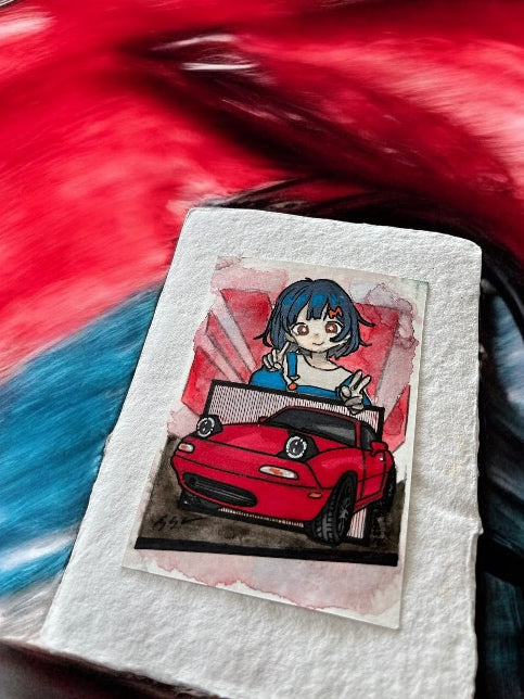 Inspiration from @mal4k4’s Miata| Handmade Artwork