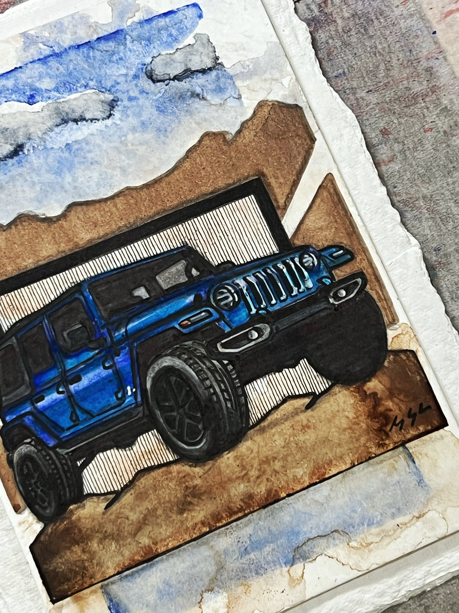 Inspiration from @joy.of.jeeping’s Jeep | Handmade Artwork
