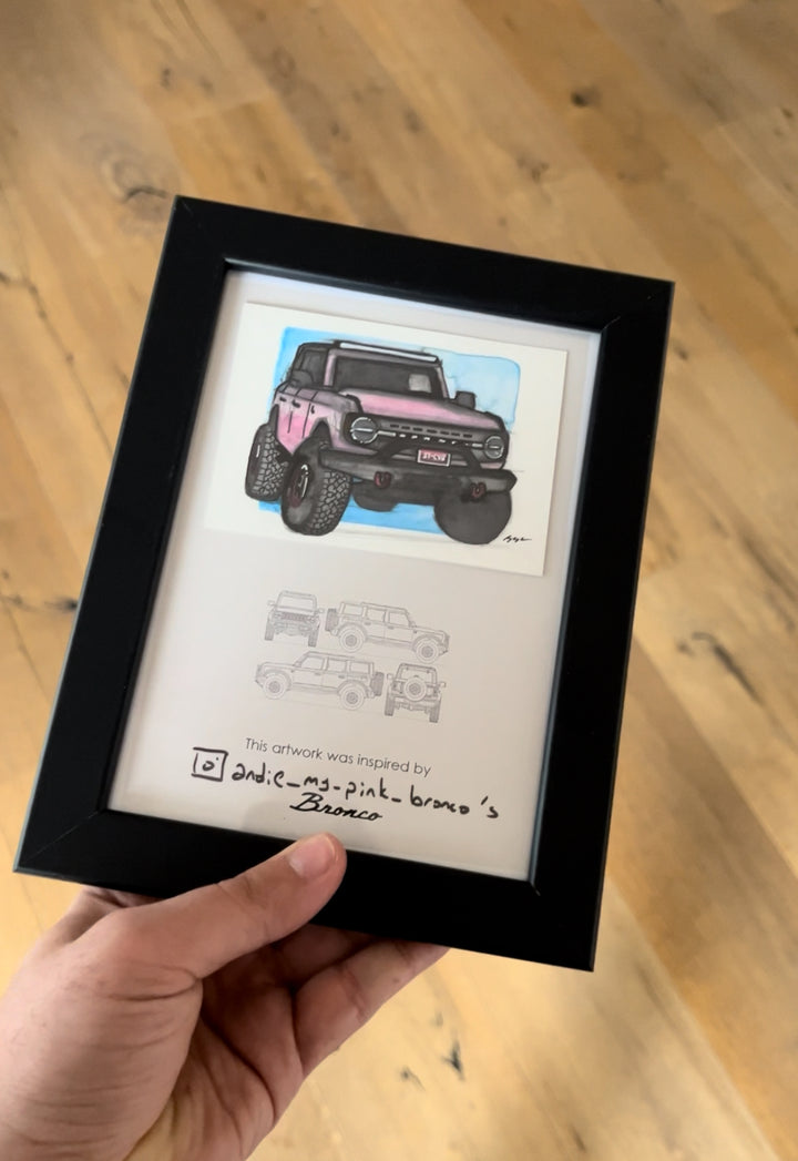 Inspiration from @andie_my_pink_bronco’s Bronco | Handmade Artwork