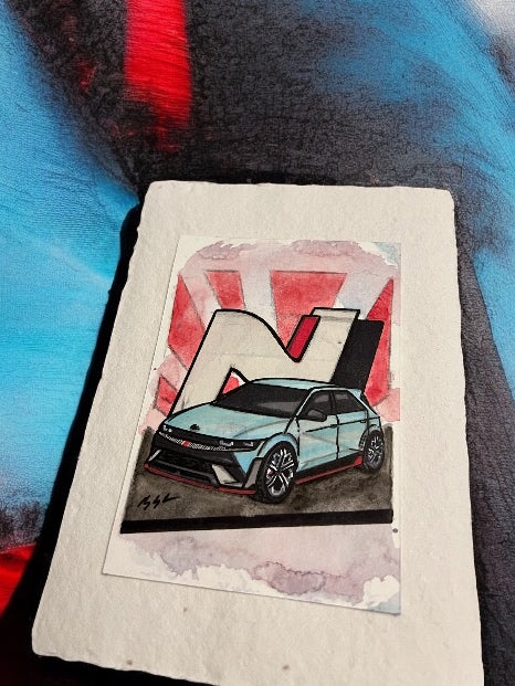 Inspiration from @n.ck’s Ioniq5 N| Handmade Artwork