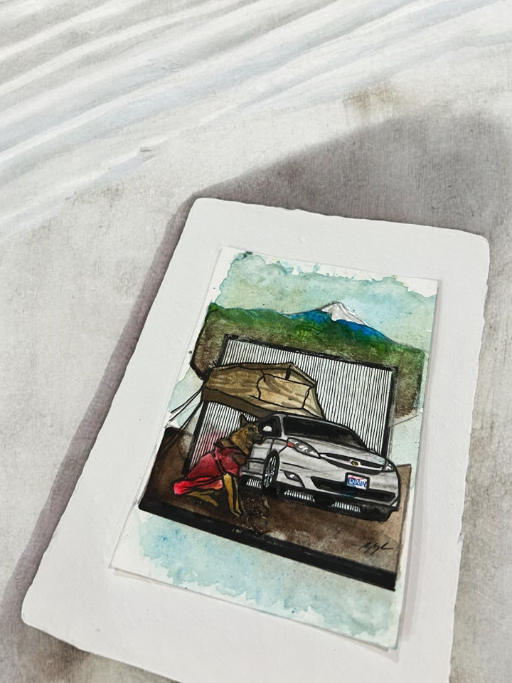 Inspiration from @123maski’s Toyota & dog| Handmade Artwork