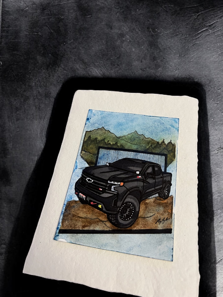 Inspiration from @the_real_cordova239’s Silverado| Handmade Artwork