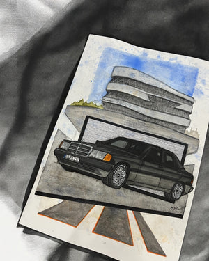 Inspiration from @adrijasky’s 190E & w123| Handmade Artwork