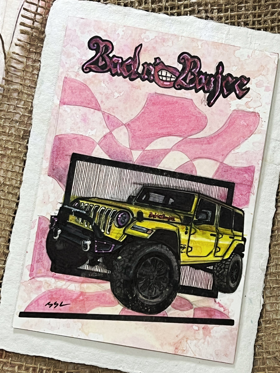 Inspiration from @badnboujee_jeepbish’s Jeep | Handmade Artwork