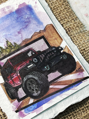 Inspiration from @off_path_jeeps’s Wrangler| Handmade Artwork