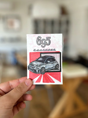Inspiration from @tamtam203’s Fiat 500 & Abarth 695 essesse | Handmade Artwork