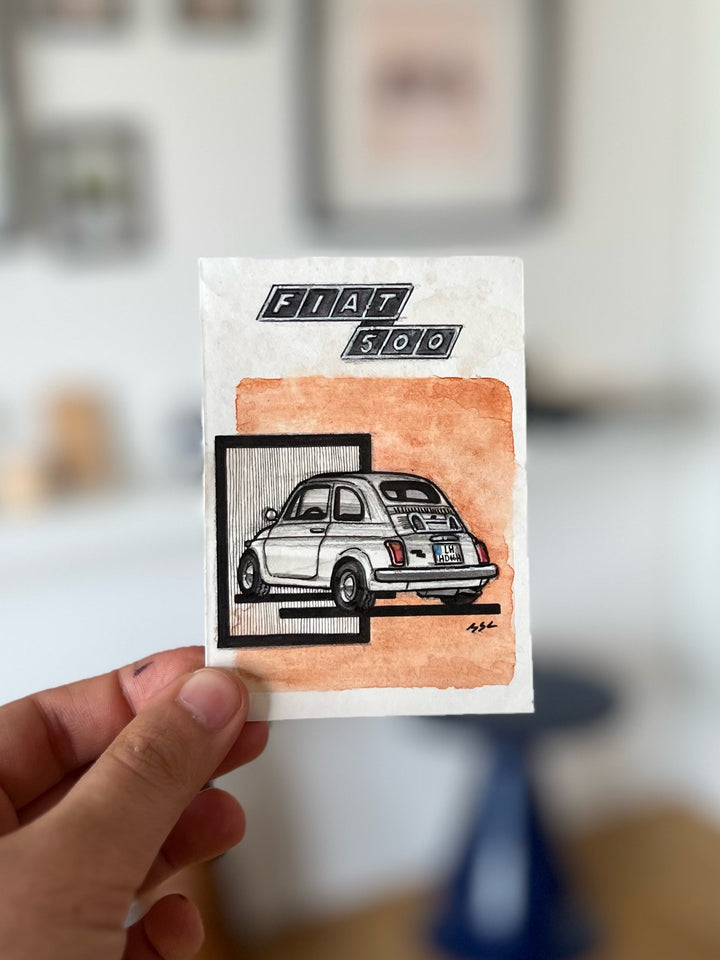 Inspiration from @sono_dino_’s Fiat 500 | Handmade Artwork