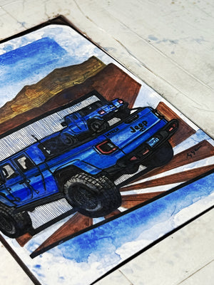 Inspiration from @roach.jeep’s Gladiator| Handmade Artwork
