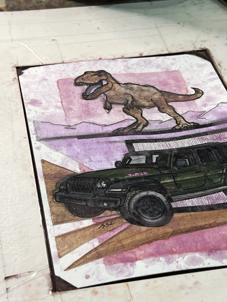 Inspiration from @_unstoppable_trex_’s Jeep| Handmade Artwork