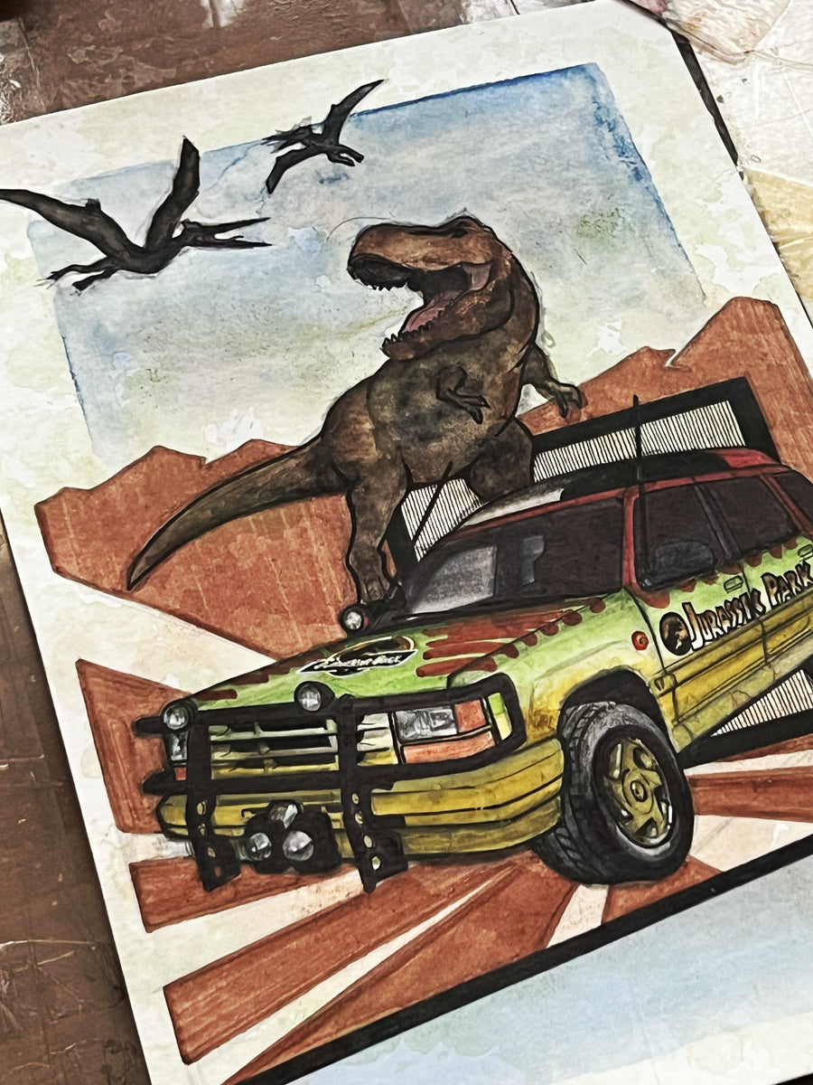A Jurassic Park Themed Artwork | Handmade Artwork