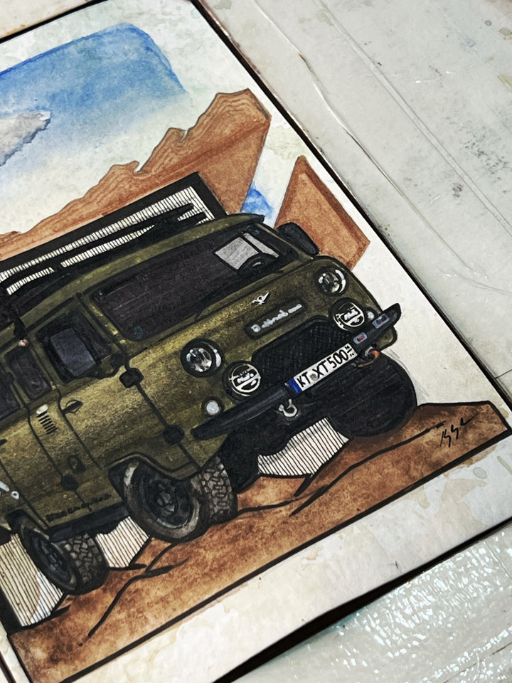 Inspiration from @offroad_erwin’s UAZ Buhanka| Handmade Artwork