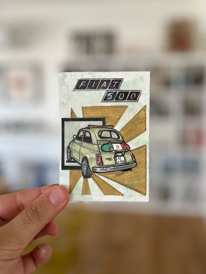 Inspiration from @luigi_pistacchio’s Fiat 500 | Handmade Artwork