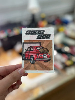 Inspiration from @friz_500’s Fiat 500 | Handmade Artwork