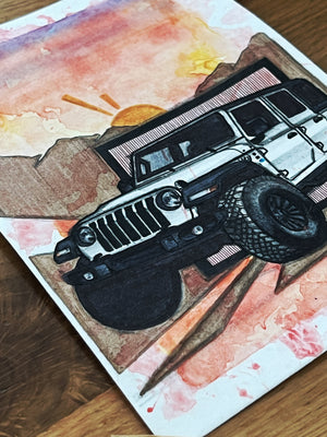 Inspiration from @just.logan.jl’s Jeep| Handmade Artwork