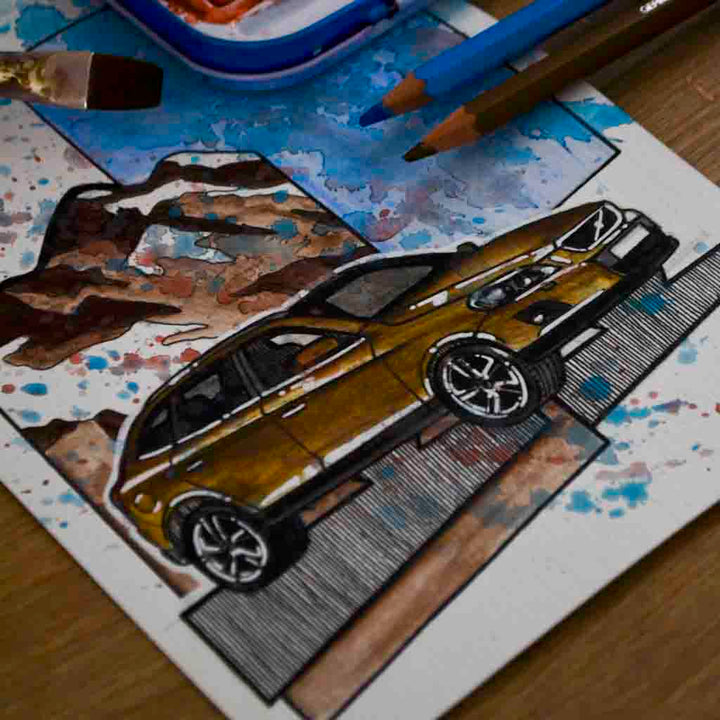 Inspiration from @love_my_volvo_xc60 /VOLVO XC60 Handmade Artwork and Coloring Pages (Option Puzzle)
