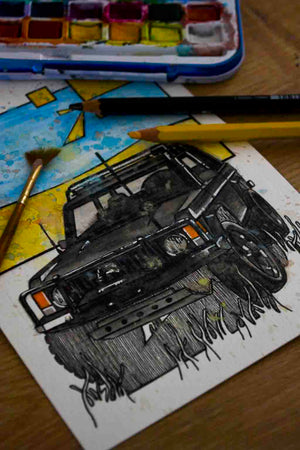 Inspiration from @theaussiedjango /RANGE ROVER Handmade Artwork and Coloring Pages (Option Puzzle)