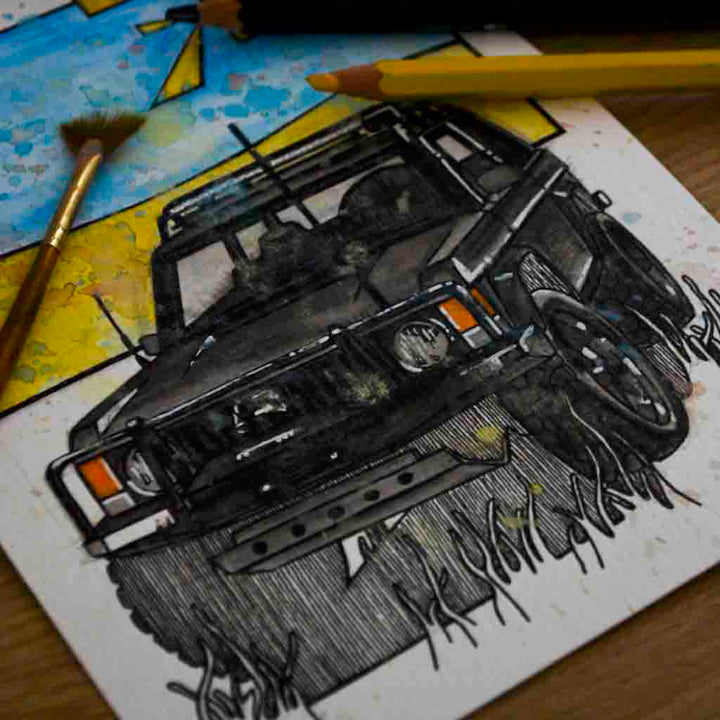 Inspiration from @theaussiedjango /RANGE ROVER Handmade Artwork and Coloring Pages (Option Puzzle)