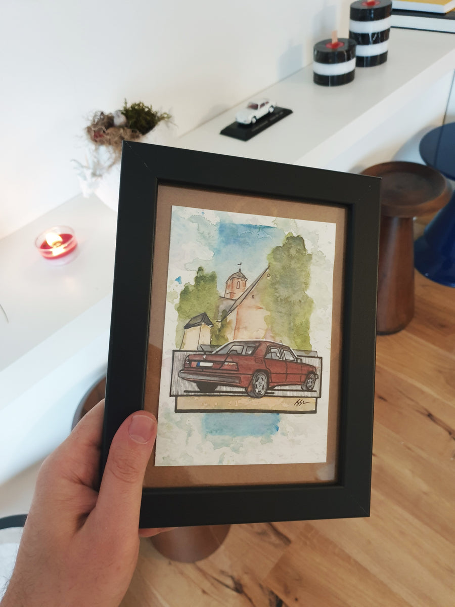 Inspiration from @benz.time124's W124 / Handmade Artwork