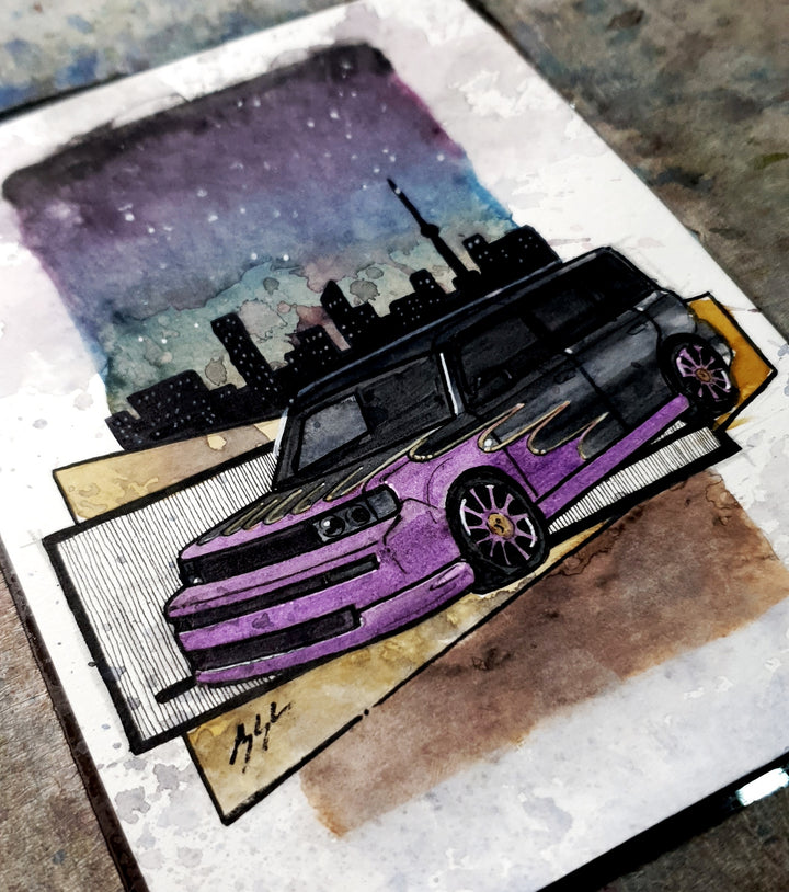 Inspiration from @pacificwonderglo's Scion xB / Handmade Artwork