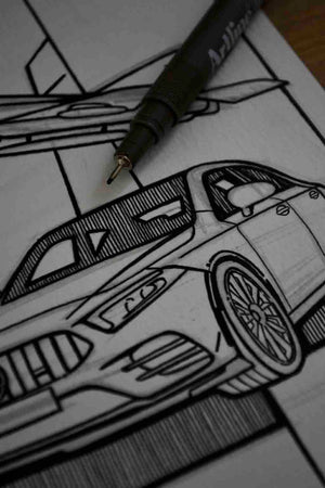 Inspiration from @pgcengel /Mercedes-Benz W177 Handmade Artwork and Coloring Pages (Option Puzzle)