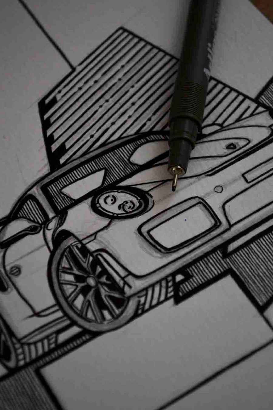 Inspiration from @mouns1104 /PORSCHE GT2 RS Handmade Artwork and Coloring Pages (Option Puzzle)