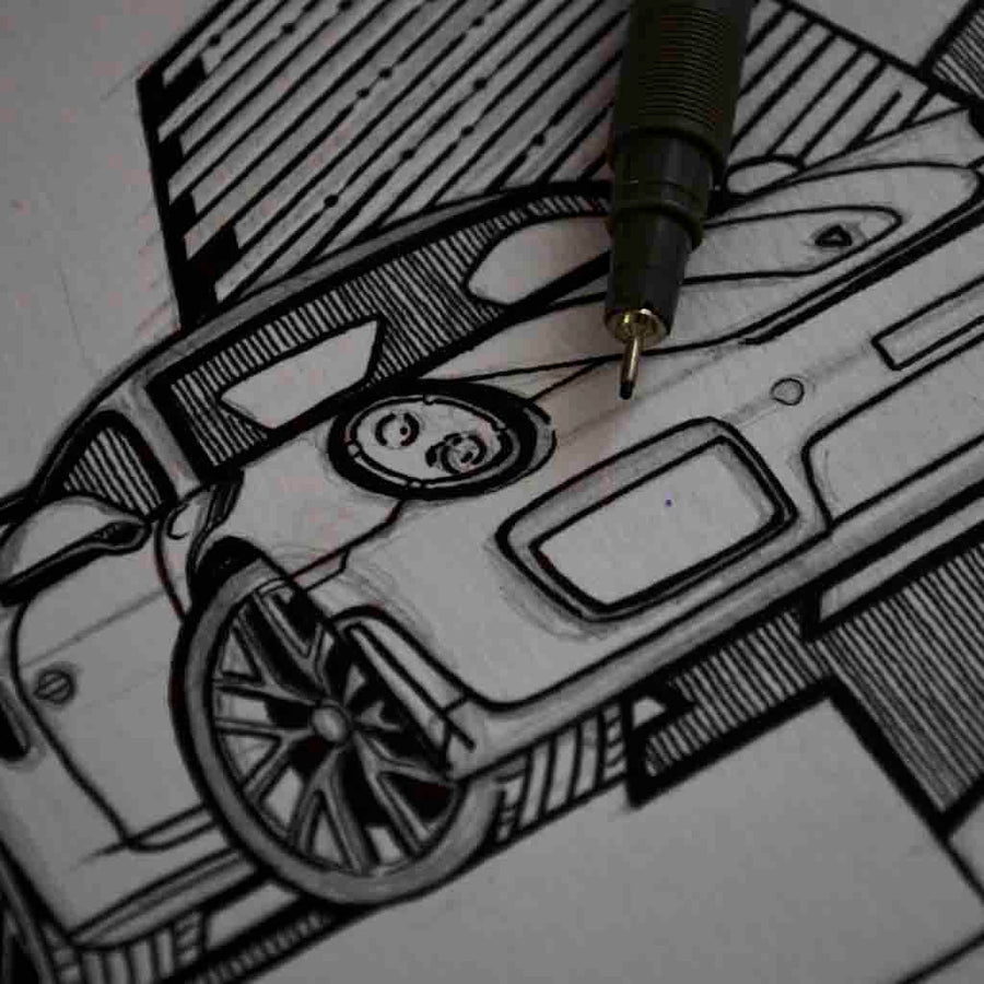 Inspiration from @mouns1104 /PORSCHE GT2 RS Handmade Artwork and Coloring Pages (Option Puzzle)