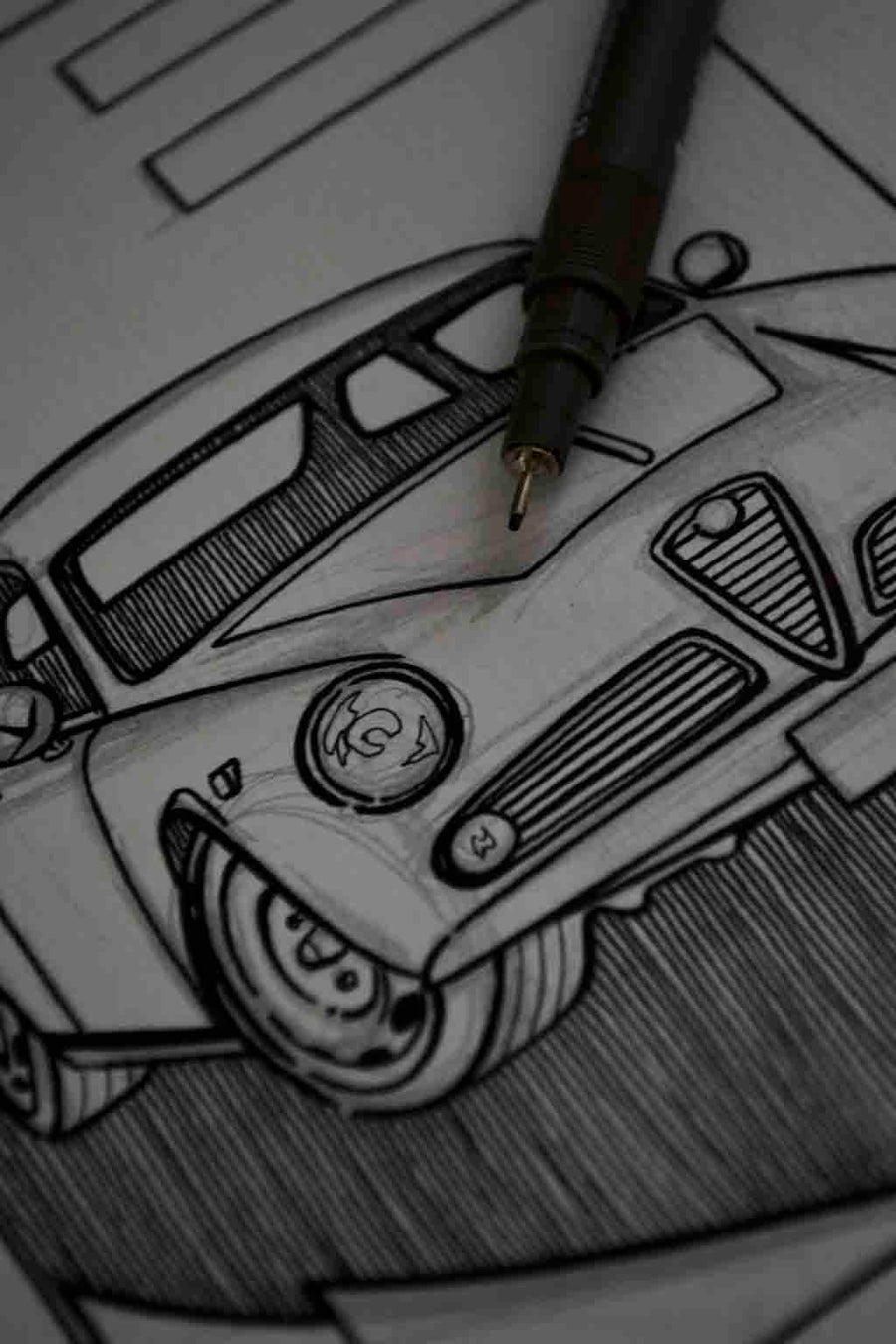 Inspiration from @alfagsv10106 /ALFA ROMEO GSV Handmade Artwork and Coloring Pages (Option Puzzle)