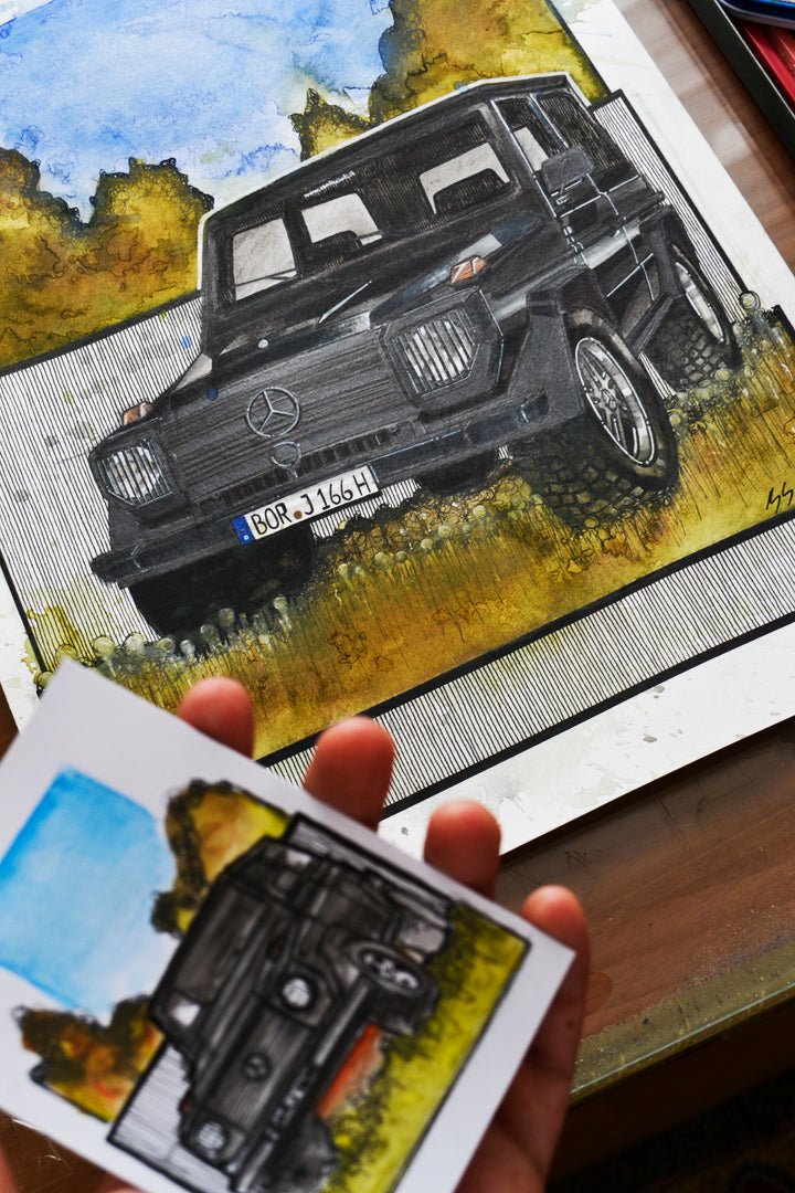Inspiration from @300gd_adventures's Mercedes-Benz 300GD / Handmade Artwork
