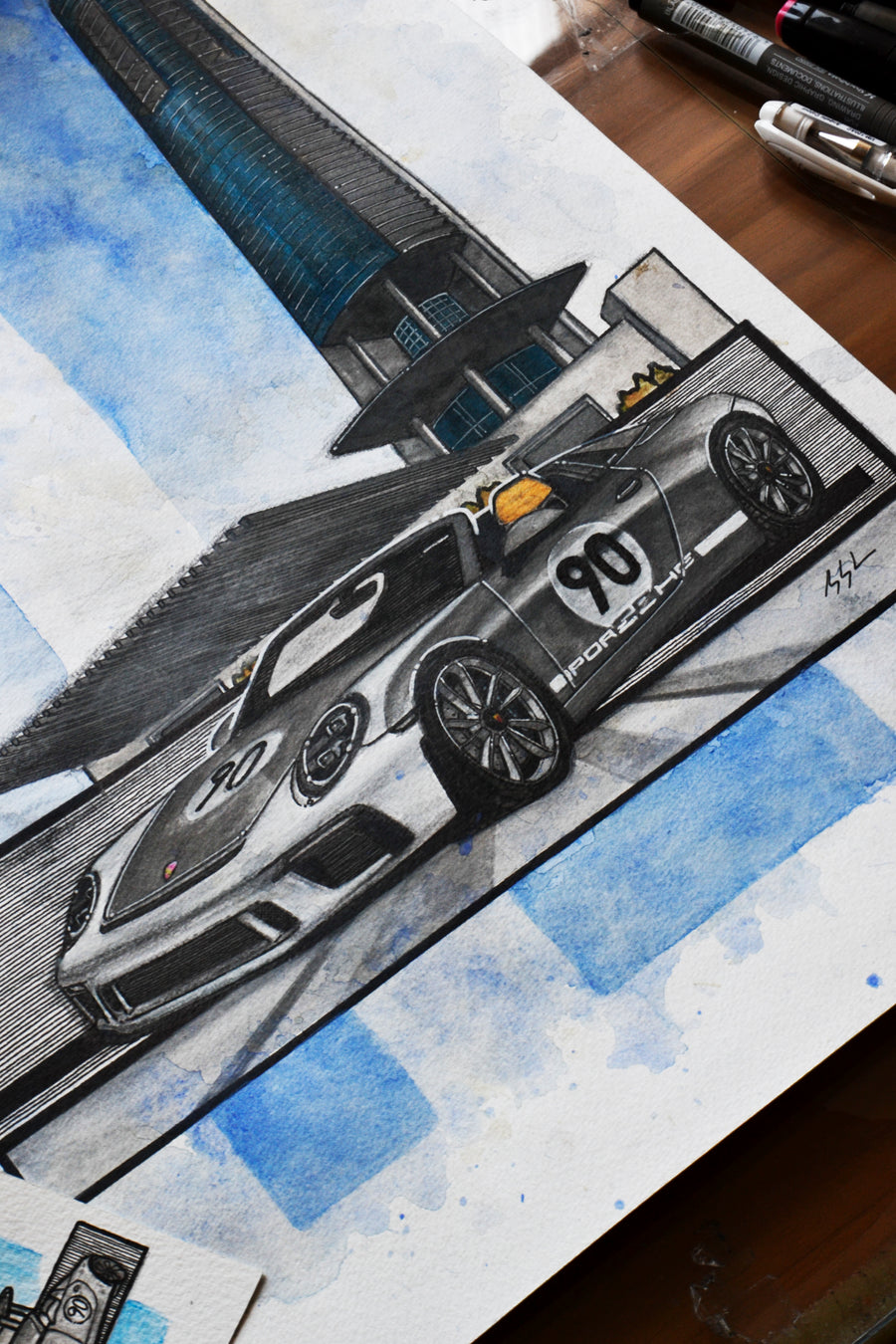 Inspiration from @basti_993_turbo_s 's 991 Speedster/ Handmade Artwork