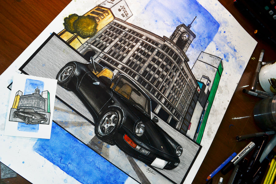 Inspiration from @rr_mallorca's 488 Pista- 964 Cabriolet- G350d-G65 Edition463 / Handmade Artwork