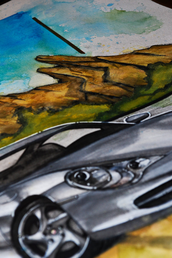 Inspiration from @911automobilia's Porsche 996.2 Targa / Handmade Artwork