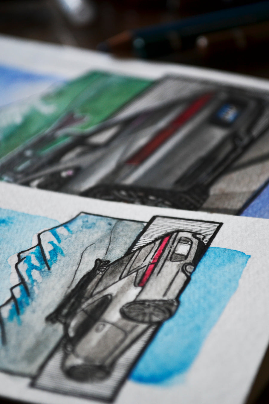 Inspiration from @996.ski.4s's Porsche 996 C4S / Handmade Artwork and Exposition Stand