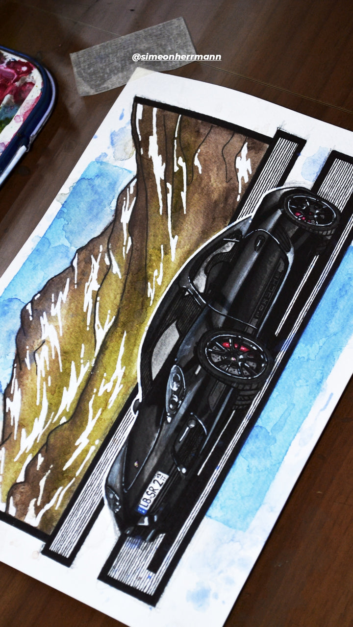 Inspiration from @simeonherrmann's 987 Cayman / Handmade Artwork