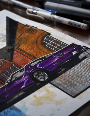 Inspiration from @vetten.holger 's Corvette C3/ Handmade Artwork