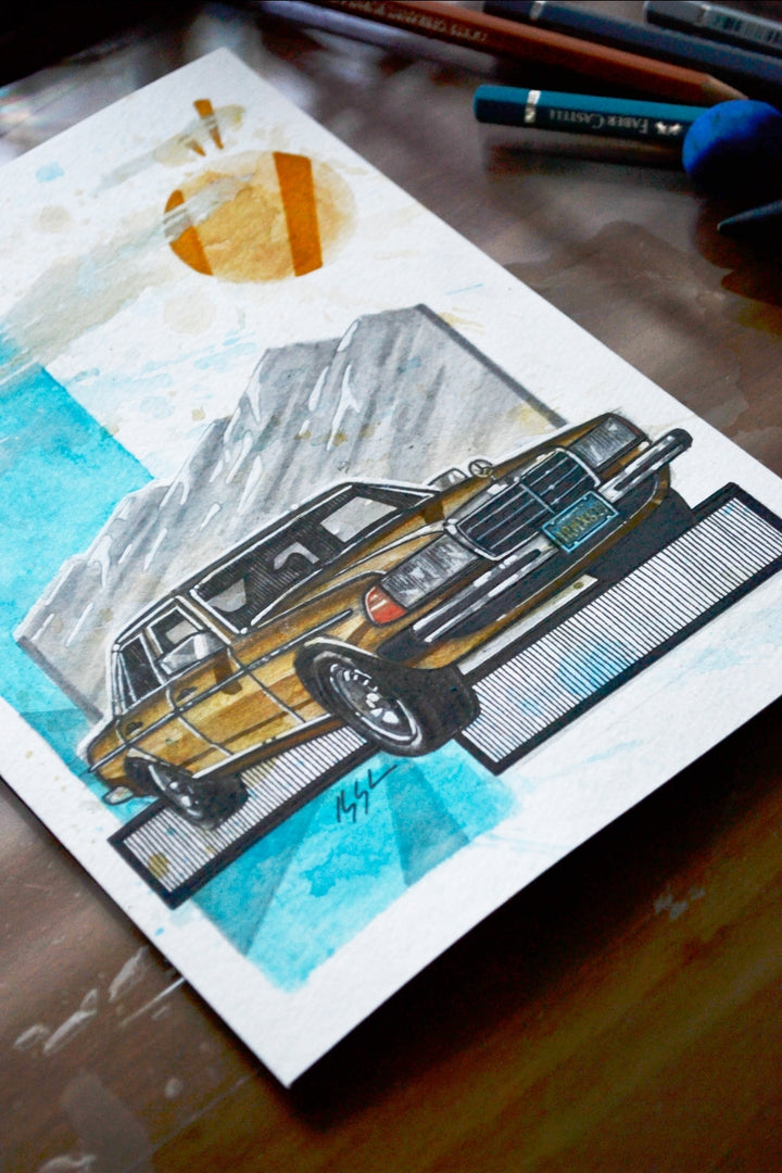 Inspiration from @stanley__vanburen 's W123 / Handmade Artwork