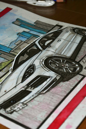 Inspiration from @yumi_s_cayennes 's Cayenne S Coupe / Handmade Artwork