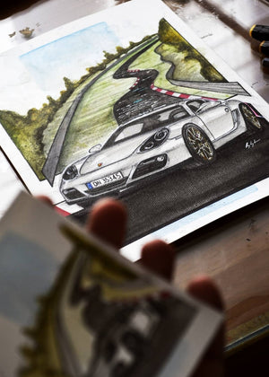Inspiration from @simonecaywoman's Porsche 987 Cayman/ Handmade Artwork