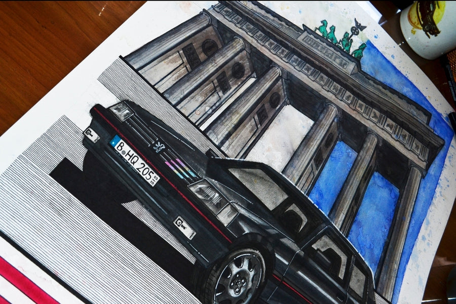Inspiration from @peugeot_205gti's Peugeot 205 GTI / Handmade Artwork