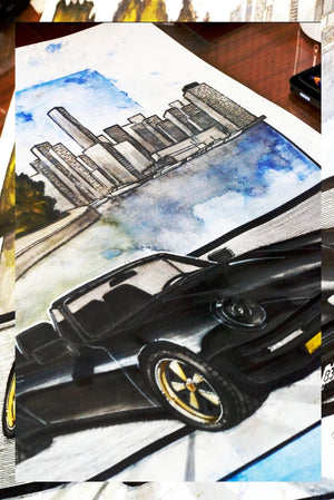 Inspiration from @911automobilia's Porsche 930 Turbo / Handmade Artwork