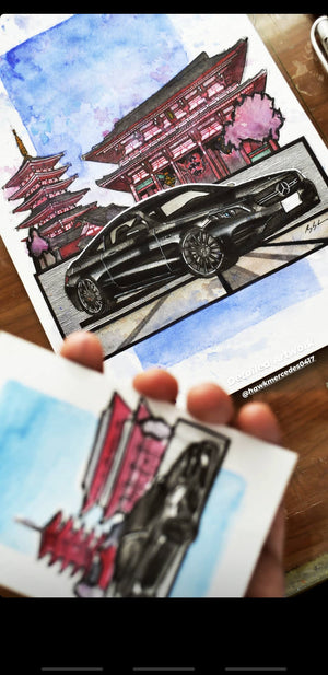 Inspiration from @hawkmercedes0417's Mercedes-Benz C43 AMG Coupe & Optimus Prime :)/ Handmade Artwork ürününün kopyası