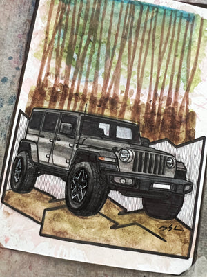 Inspiration from @bruce.the.jeep’s Wrangler | Handmade Artwork
